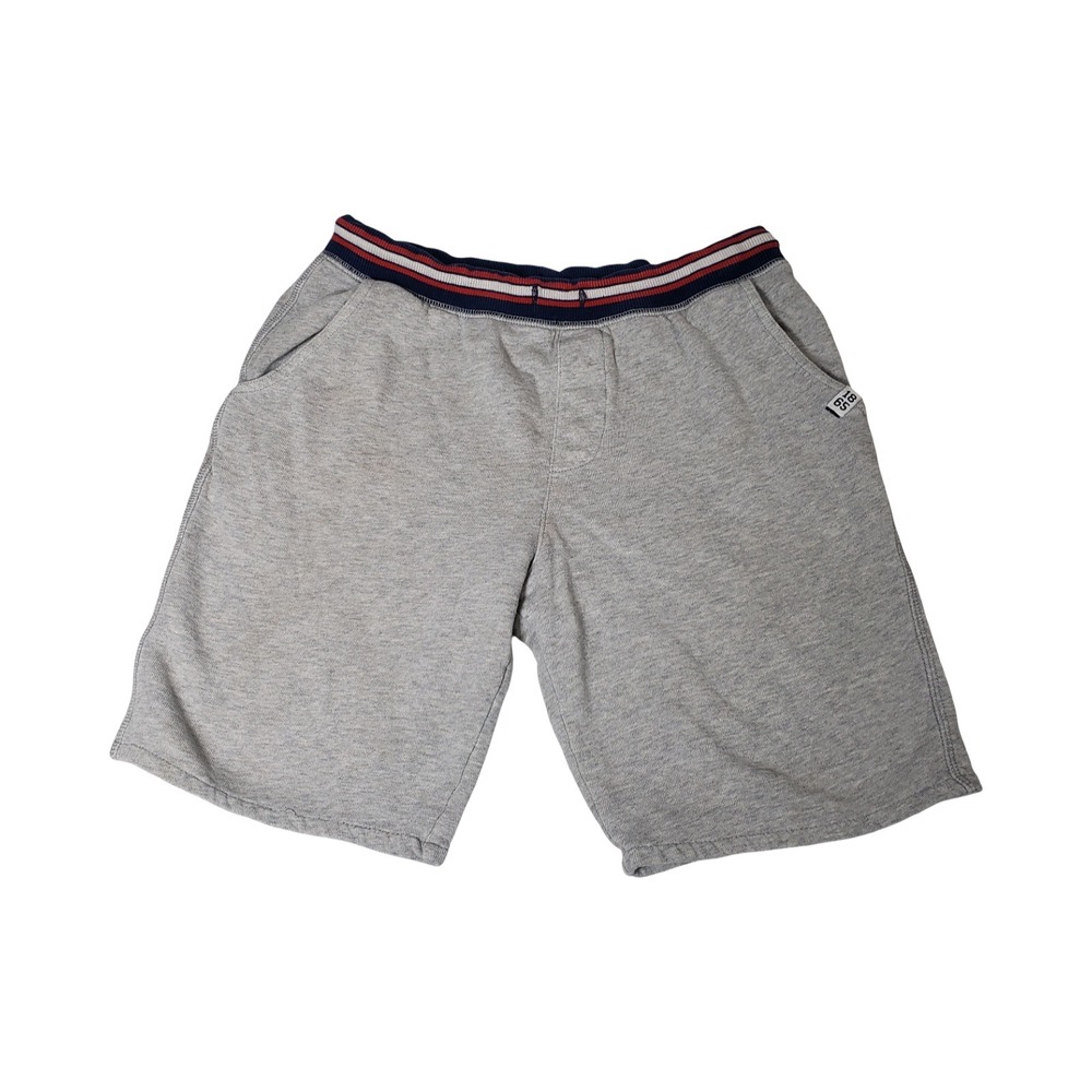 Carters Kid Boys Grey Heather Knit Shorts Size 14 Striped Waistband Athletic